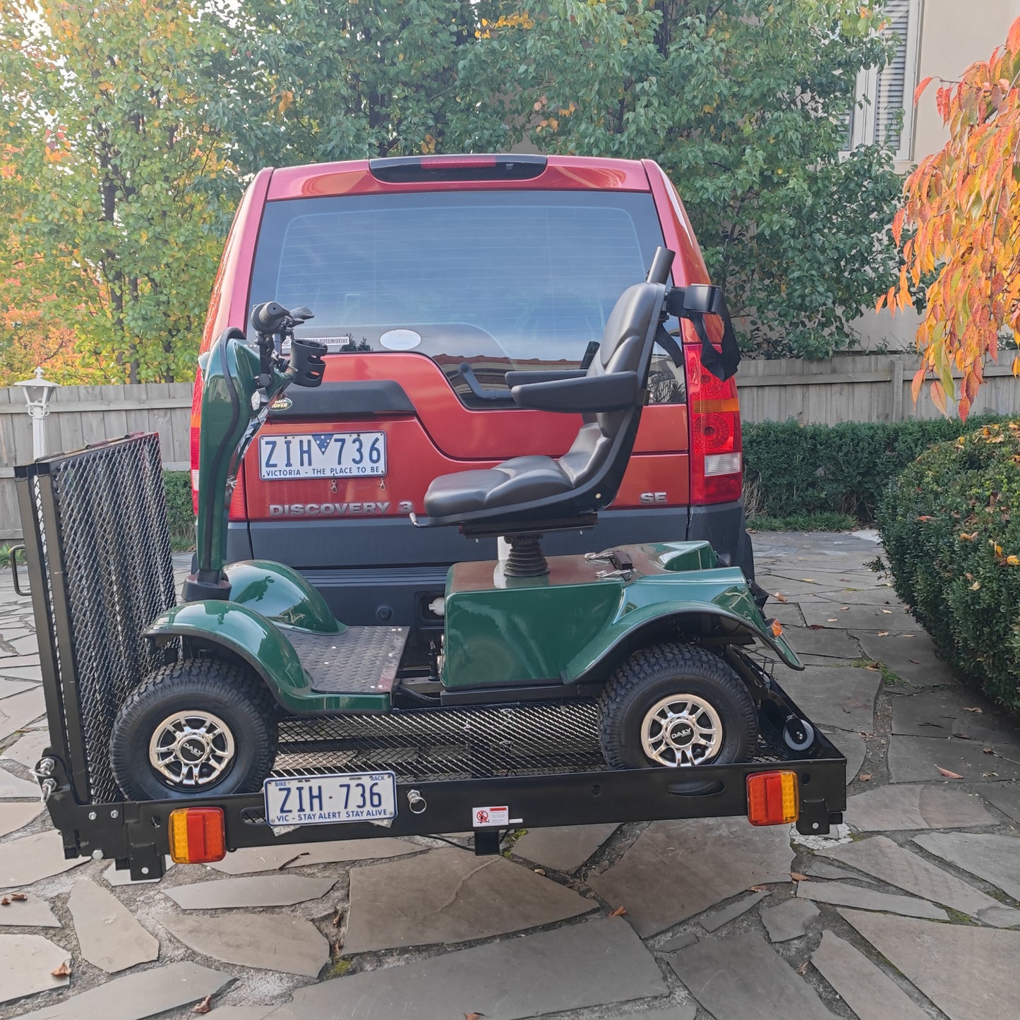 SC500XL Towbar Mobility Scooter Ramp Carrier with LED Lights and Gas Strut
