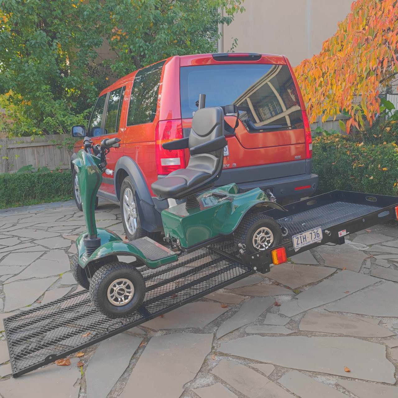 SC500XL Towbar Mobility Scooter  Ramp Carrier with LED Lights and Gas Strut