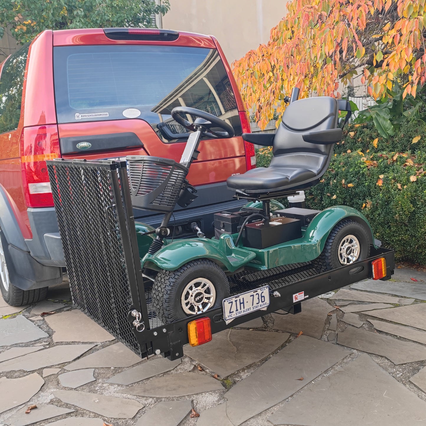 SC500XL Towbar Mobility Scooter  Ramp Carrier with LED Lights and Gas Strut
